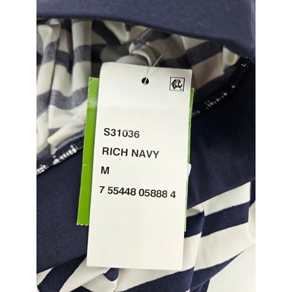New Kate Spade Pleated Skirt Cover Up Womens M Nahant Shore Blue Stripe - Picture 5 of 6